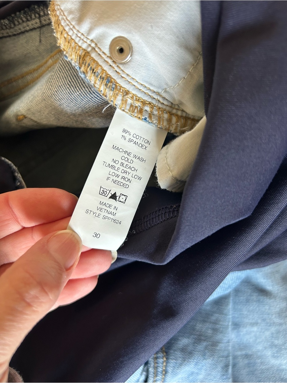 PinkBlush Blue Straight Leg Frayed Hem Maternity Jeans - Picture 9 of 9